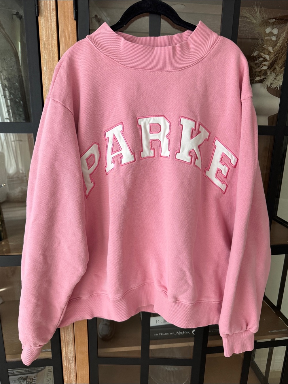 PARKE mock neck conch summerland collection varsity letters pullover heritage - Picture 7 of 8